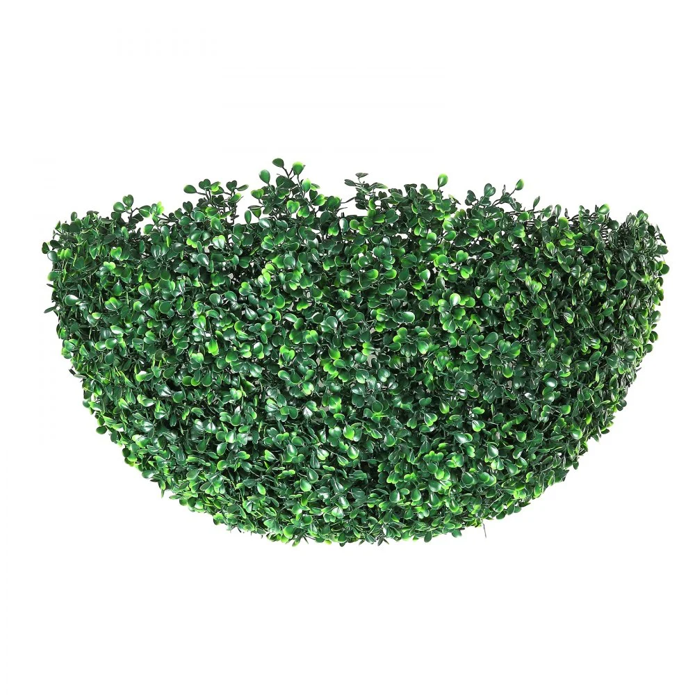 VEVOR Artificial Topiaries Boxwood Trees, 16” Tall (2 Pieces), Ball-Shape Faux Topiaries Plant, All-year Green Feaux Plant Decorative Balls for Backyard, Balcony,Garden, Wedding and Home Décor