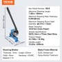 VEVOR 8" manuell platesaks for metallplatebearbeiding, HS-8 stasjonærkutter med Q235-materiale, for håndverk av tykt stål, kraftig valsepresse for byggere og gjør-det-selv-entusiaster