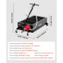 VEVOR Low Profile Oil Drain Pan, 94.6 L Capacity, Rolling Oil Drain Pan with Manual Pump, 2.2 m Hose & T Folding Handle, Leak-proof & Corrosion-resistant, Fit for Cars, SUVs, Trucks, ATVs, Black
