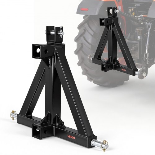 VEVOR 3-punkts tilhengerfeste med 50,8 mm feste, 3-punkts hurtigkobling, adapter for traktortrekk, kompatibel med kategori 1, Kubota, Mahindra, Ford, Yanmar, John Deere, Massey Ferguson
