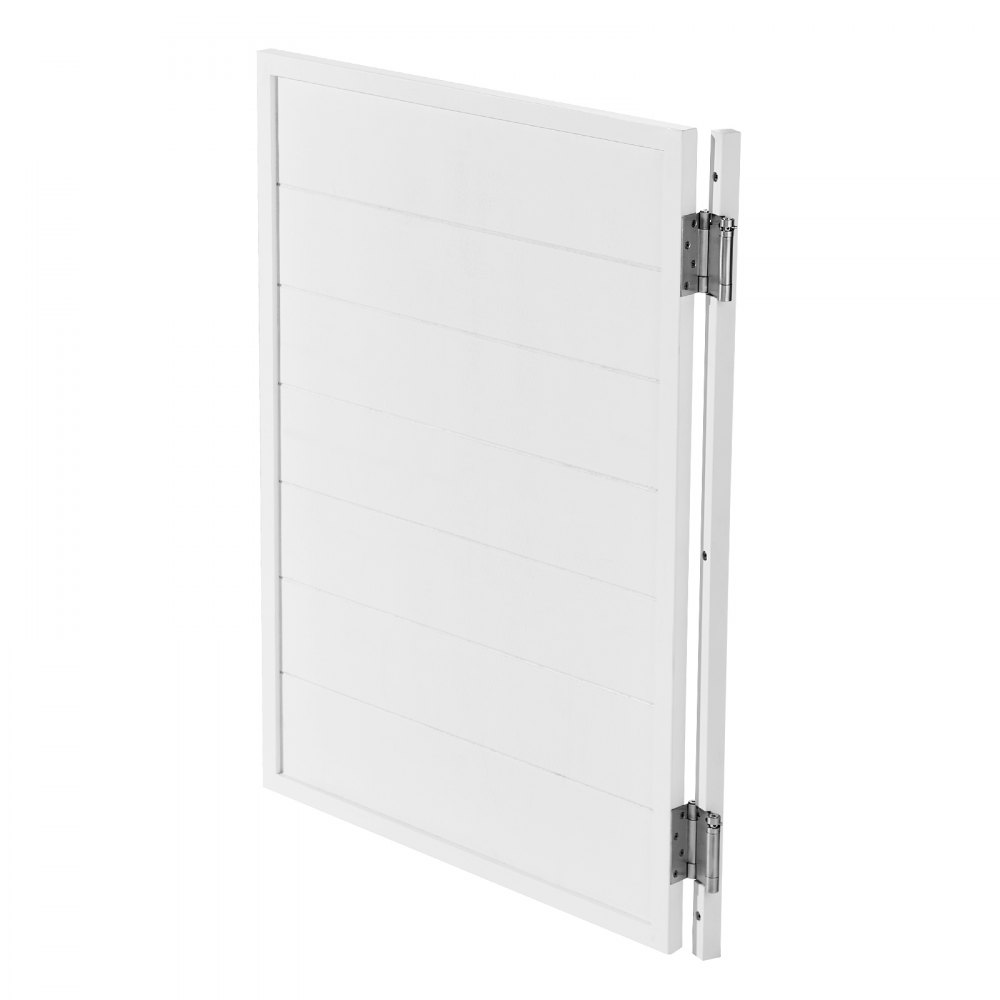 VEVOR Swinging Cafe Doors, Single Indoor Saloon Doors 81.3 x 106.7 cm, Square Design Made of Pine Wood, with Hinges & Hardware Kit, Easy to Install, for Hallway Kitchen Bar Pub Entrance, White