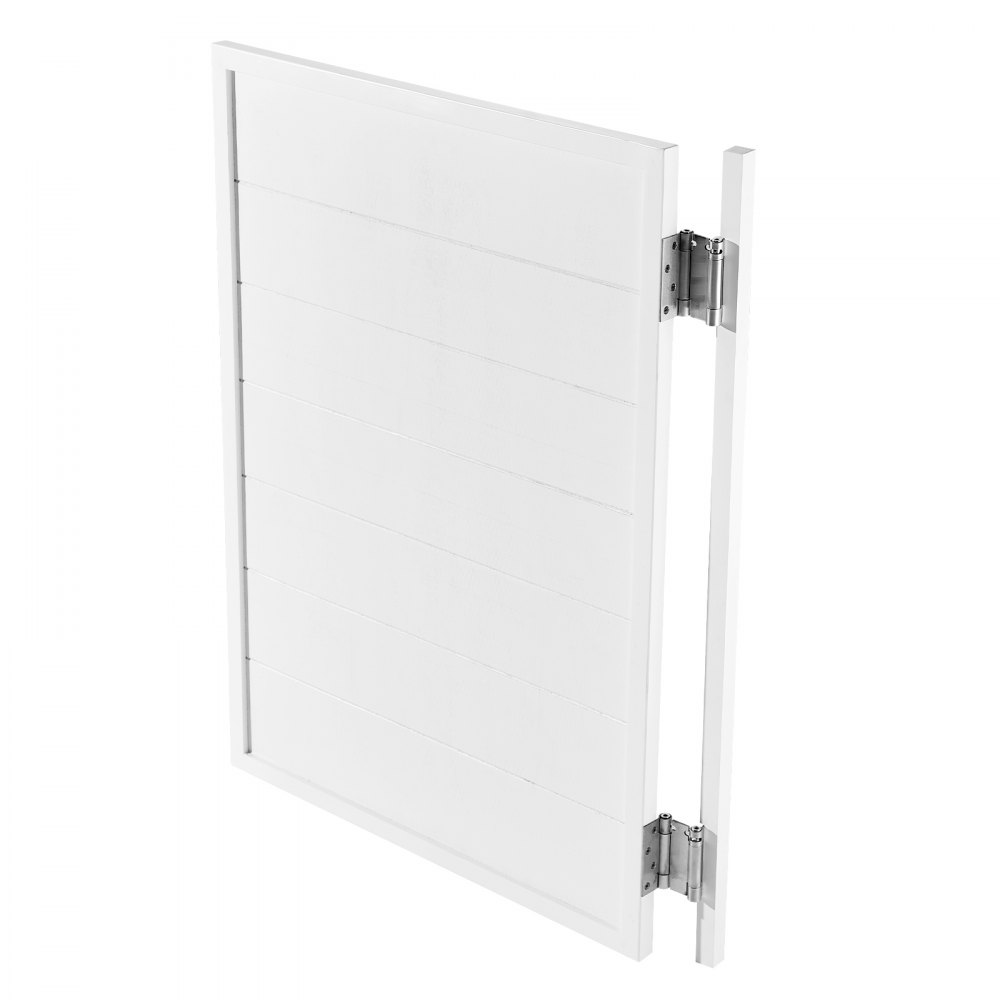 VEVOR Swinging Cafe Doors, Single Indoor Saloon Doors 81.3 x 106.7 cm, Square Design Made of Pine Wood, with Hinges & Hardware Kit, Easy to Install, for Hallway Kitchen Bar Pub Entrance, White