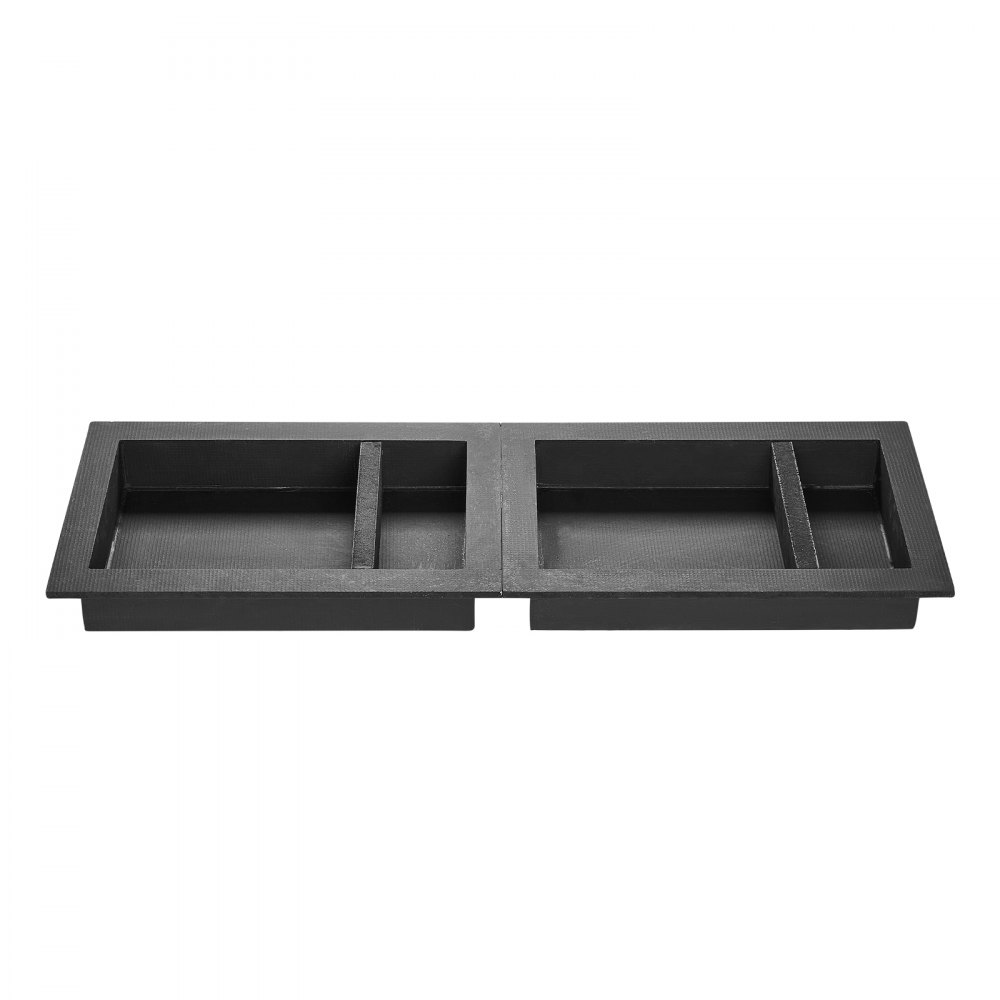 VEVOR Dusjnisje, 40,6 x 61,0 cm + 40,6 x 61,0 cm Innfelt veggnisje med flyttbar hylle, 10,2 cm tykk moderne såpe- og sjampooppbevaringsorganisator, firkantede hjørner, forseglet vanntett, svart for baderom