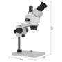 VEVOR 3.5X-90X Stereo Microscope 360°Swiveling Trinocular Stereo Microscope with Pillar Stand