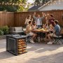 VEVOR Insulated Food Pan Carrier, 75 L Non-Electrical Food Warmer, with Wheel & 304 Stainless Steel Latch, LLDPE Stackable Hot Box, for Various Pan Sizes(NOT Included), Fit Catering BBQ Event(Black)