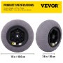 VEVOR Beach Balloon Wheels, 16" Replacement Sand Tires, TPU Cart Tires for Kayak Dolly, Canoe Cart and Buggy with Free Air Pump, 2-Pack