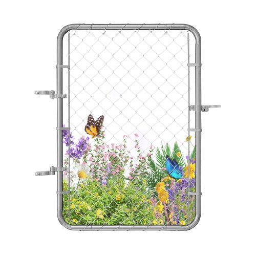 VEVOR hageport, 117x81 cm, nettinggjerde, egnet for hageporter med åpninger på B 61-81 cm x H 117 cm, galvanisert gjerdeport for gårder, stolper ikke inkludert