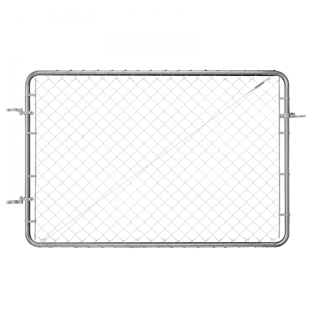 VEVOR kjettinggjerdeport, 72 x 48 tommer, justerbart kjettinggjerdepanel, passer til 6–1,8 m (B) x 1,8 m (H) hageportåpning, rustbestandig galvanisert gjerdeport for gårdsbruk, stolper ikke inkludert