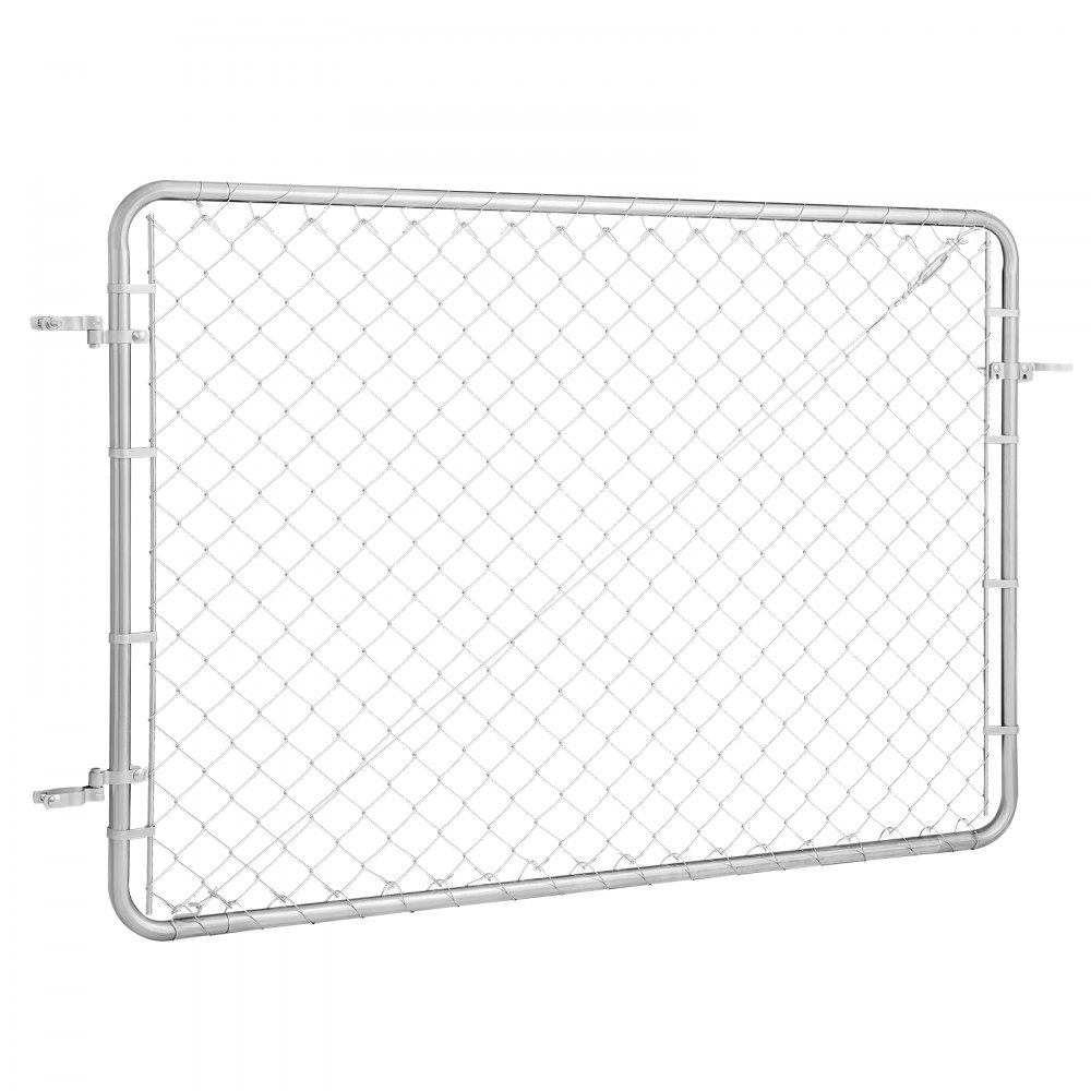 VEVOR kjettinggjerdeport, 72 x 48 tommer, justerbart kjettinggjerdepanel, passer til 6–1,8 m (B) x 1,8 m (H) hageportåpning, rustbestandig galvanisert gjerdeport for gårdsbruk, stolper ikke inkludert