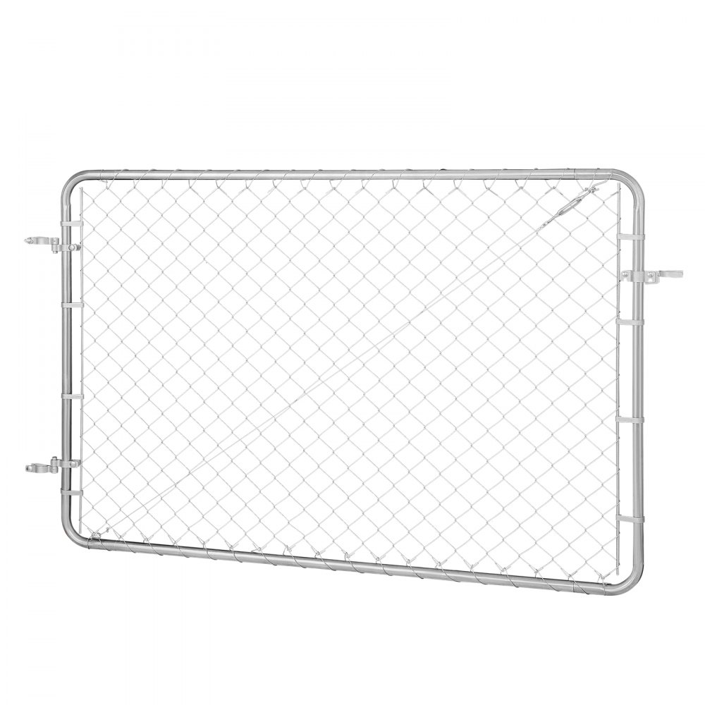 VEVOR kjettinggjerdeport, 72 x 48 tommer, justerbart kjettinggjerdepanel, passer til 6–1,8 m (B) x 1,8 m (H) hageportåpning, rustbestandig galvanisert gjerdeport for gårdsbruk, stolper ikke inkludert