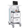 VEVOR 3 Tiers Lab Carts, Lab Utility Cart with 2 Drawers & 1 Top Tray, Mobile Medical Cart with ABS Material, Lab Rolling Cart with 4 Silent Wheels for Lab, Clinic, Hospital, Salon, White