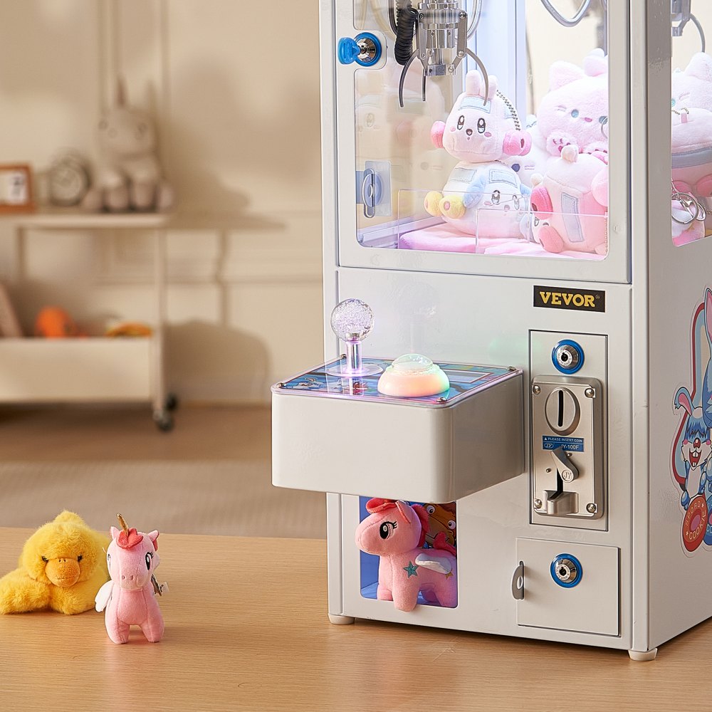VEVOR Claw Machine, 0-80mm Jaw Diameter 0-130mm Jaw lifting, Crane Prize Grabber Commercial Arcade Game Toys, Cool Fun Grab-And-Win Machine w/ Light and Sound, Kids Dispenser Vending Toy,Boys &Girls