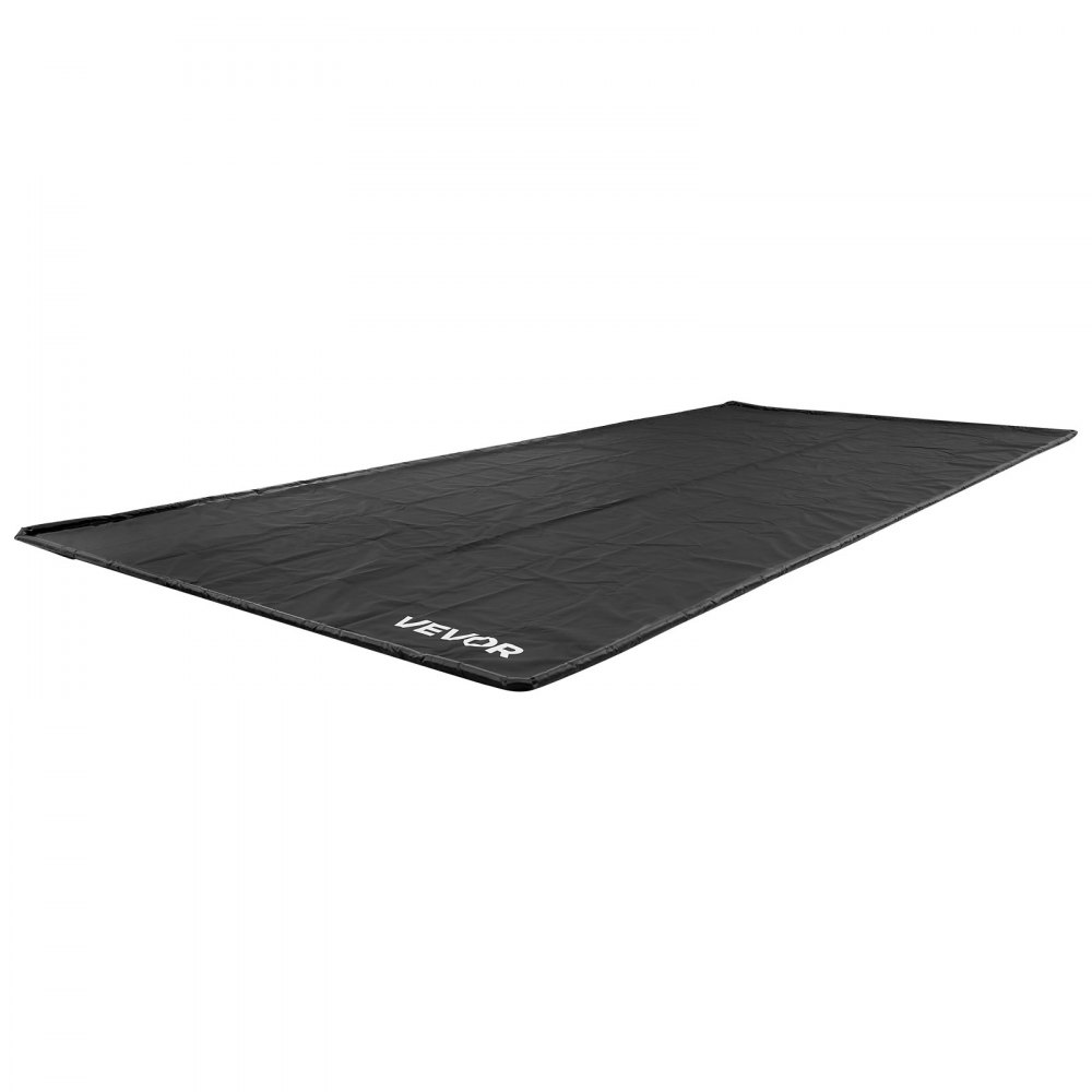 VEVOR parkeringsmatte, 2,6 x 6,1 m, sklisikker PVC-garasjematte med rengjøringsnal, kraftig, slitesterk, vanntett beskyttelse mot snø, regn og gjørme for biler, SUV-er, lastebiler, parkering, svart