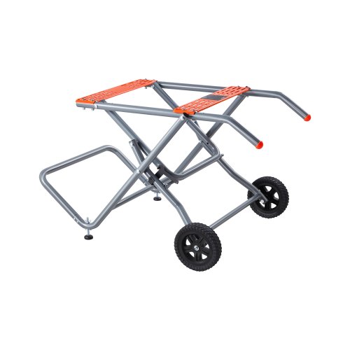 VEVOR bærbart bordsagstativ, 159 kg/350 lbs lastekapasitet, rullende sammenleggbart bordsagbord med 203 mm/8 tommer gummihjul, kraftig konstruksjon, enkel oppbevaring, universal for de fleste merker av bordsager