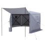 VEVOR Pop up Gazebo Screen Tent, 3.6 x 3.6 m Large 6-Sided Camping Canopy Tent with Removable Top & Carry Bag, Quick-Set & Bite-Proof, Screen House Sun Shelter for 8-10 Persons Backyard Patio, Grey