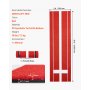 VEVOR Softball Pitching Mat, 305x92cm Baseball Pitching Rubber Mound, Antifade Turf and Antislip Foam Backing Portable Training Aid, Fastpitch Equipment for Pitchers Indoor Outdoor Practice, Red