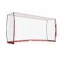 VEVOR fotballmål 3,6 x 1,8 m fotballnett for hagen, sammenleggbar base, rød, bærbart og raskt oppsett, med metallbase, bæreveske, bakkespyd, for ungdom og voksne, utendørs hagetrening