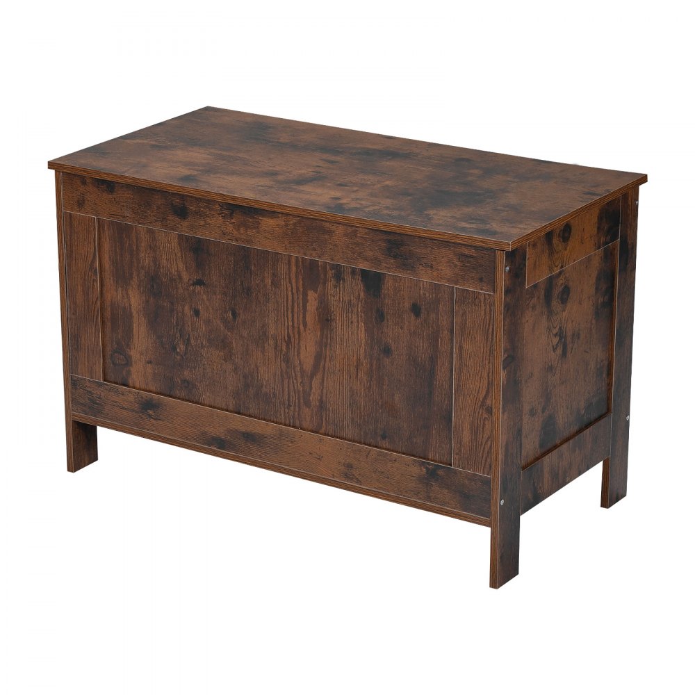 VEVOR oppbevaringsbenk for barn, lekeboks i tre, stort oppbevaringsskap med sikkerhetshengsel, retro oppbevaringsbenk for småbarn til lekerom, stue eller inngangsparti, 754 x 389 x 480 mm, enkel montering, brun