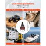 VEVOR vippebryter, 6-pinners momentan polaritetsreverserende vippebryter (PÅ)-Av-(PÅ) DC 12V/30A AC 250V/15A - med opp-ned monteringspanel og vanntett beskyttelseshette for bil, båt og båt