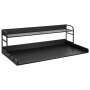 VEVOR Washer Dryer Countertop with 2-Tier Shelf, 54" x 27" Wooden Washer and Dryer Countertop with Anti-Slip Pads, Water-Resistant Laundry Topper Cover for Laundry Room Organization and Storage, Black