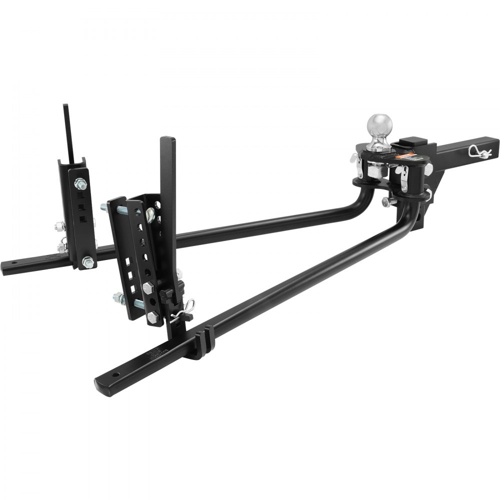 VEVOR Weight Distribution Hitch, 1,500 lbs Weight Distributing Hitches Kit with Sway Control for Trailer, 2-In Solid Steel Shank, 2-5/16 in Alloy Steel Ball, Powder Coated Load Leveling Hitch, Black
