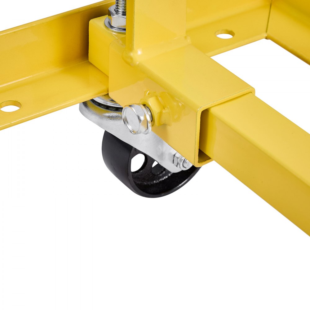VEVOR motorstativ, 750 lbs (340 kg) lastekapasitet motormotorstativ med justerbar bredde og lengde, kraftig stålmotorholder med 4 svingbare hjul og 2 skrallestropper, egnet for de fleste motorer