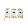 VEVOR drikkedispenser, 3-pakning 8L drikkedispensere for fester, glassjuicedispenser med metallstativ, kran i rustfritt stål, infuser, iste-limonadejuice-vanndispensere for fester