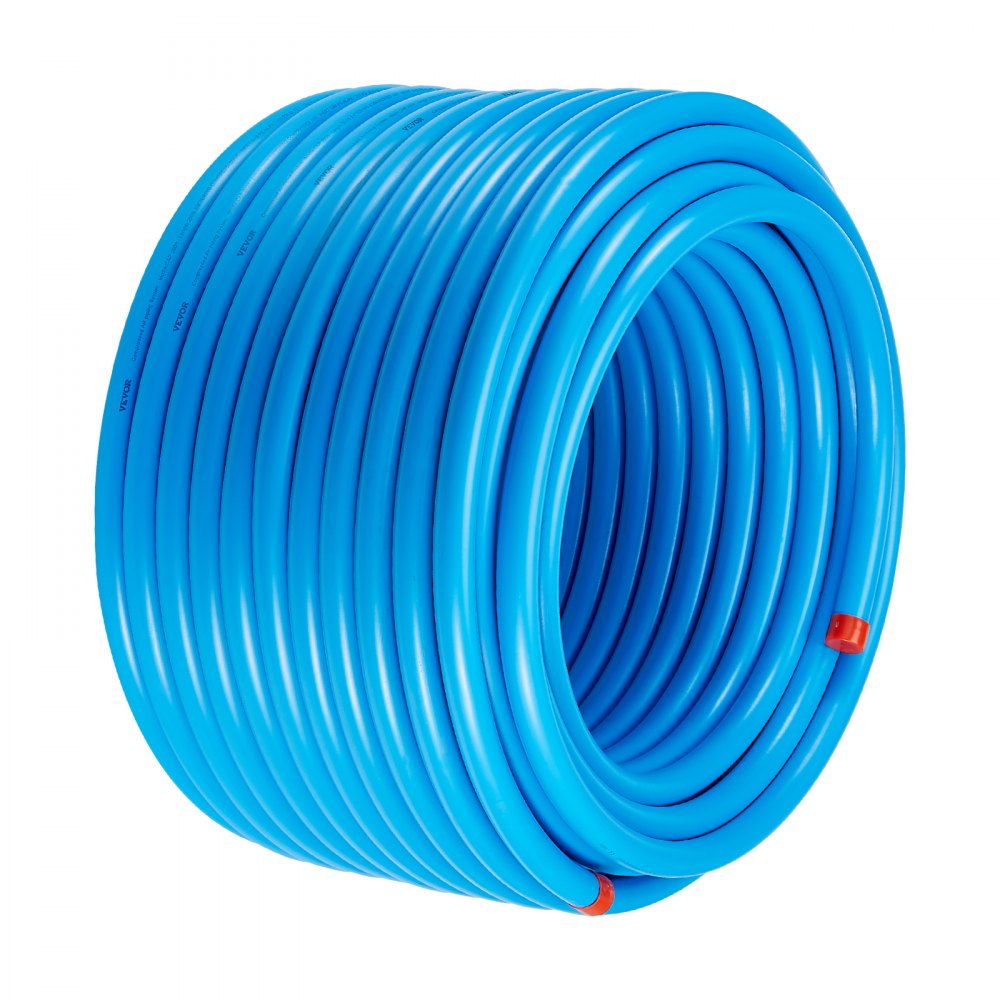VEVOR luftkompressorledningssett, 61 m x 1,5 mm, HDPE-aluminium trykkluftrørsystem, lekkasjesikkert og enkelt å installere, trykkluftledningssett for garasjer og verksteder, blå