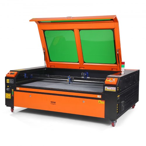 VEVOR 130W CO2-lasergravør, 900x1400 mm, 500 mm/s laserskjæremaskin med 2-veis luftassistanse, kompatibel med LightBurn, CorelDRAW, AutoCAD, Windows, Mac OS, Linux, for tre, akryl, stoff