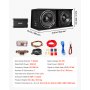 VEVOR Subwoofer Bass Package, 305mm, 1200W RMS, Dual Car Audio Subwoofer and Amp Package, with Loaded Enclosure, Separate Amplifier, and Wiring Kit, for Various Vehicles Trunks, Car Audio Systems