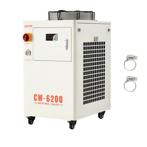 VEVOR Industriell vannkjøler, 5000 W, Industrielt vannkjølersystem med kompressor, 15 l tankkapasitet, 70 l/min maks. strømningshastighet, laserkjøler, for CO2-laserknollgraverings- og skjæremaskin