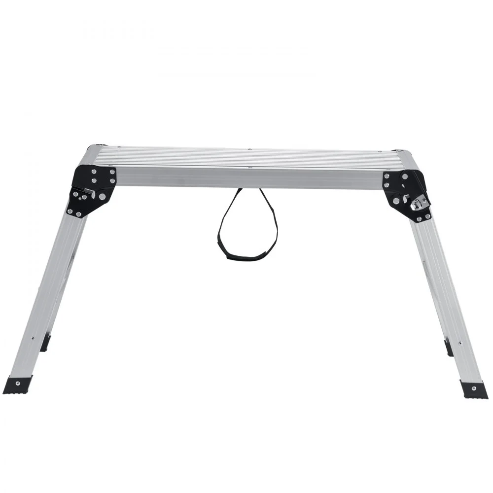 VEVOR sammenleggbar arbeidsplattform, lastekapasitet 147 kg, gipsstige i aluminium, kraftig arbeidsbenk med sklisikre føtter, ideell for vask av kjøretøy, rengjøring, maling, dekorering
