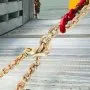 VEVOR Transportbinderkjede, 7100lbs arbeidsbelastningsgrense, 3/8''x20' G80 slepekjedefeste med gripekroker, DOT-sertifisert, galvanisert belegg Manganstål for byggeplass på havnefabrikken, 2 stk.