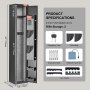 VEVOR 2 Rifles Gun Safe, Rifle Safe with Lock & Digital Keypad, Quick Access Gun Storage Cabinet with Removable Shelf, Pistol Rack, Rifle Cabinet for Home Rifle and Pistols