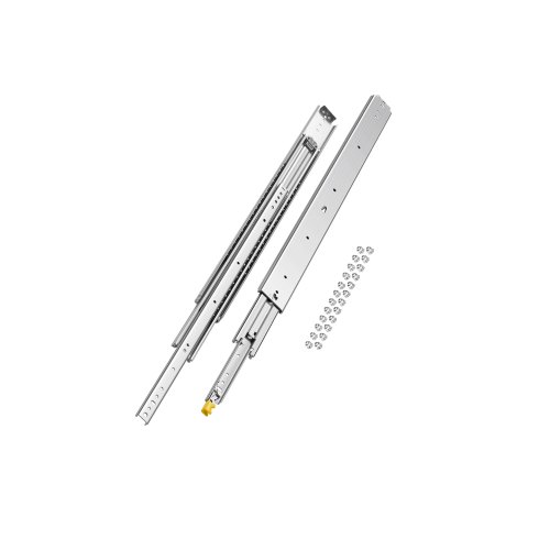 VEVOR 1 par fulluttrekkbare skuffeskinner, 914 mm, 226 kg lastekapasitet, skuffeskinner, kulelager med individuell låsemekanisme, sidemonterte teleskopskinner for hyller, skap, industriskuffer