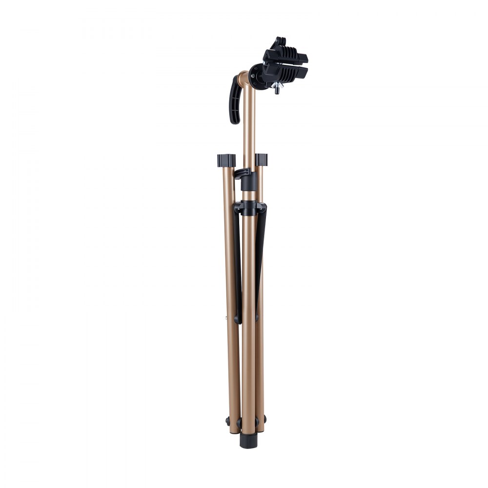 VEVOR Sykkelreparasjonsstativ, 36 kg kraftig sykkelarbeidsstativ med 114–148 cm justerbar høyde og magnetisk verktøyskuff, sammenleggbart sykkelvedlikeholdsstativ, Shop Home Mechanics for terreng- og landeveissykler