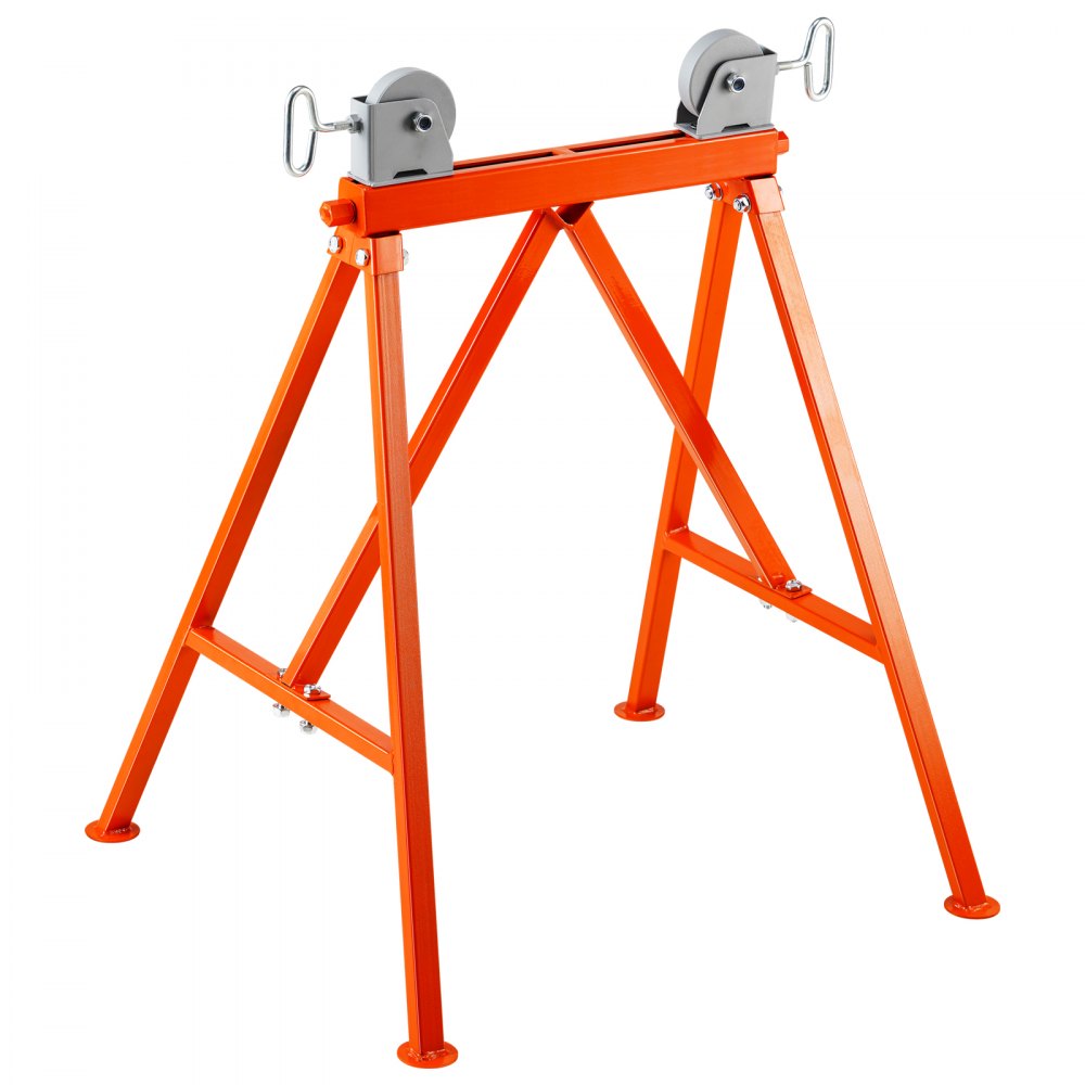 VEVOR Pipe Stand with Roller Head 1134 kg Load for 5.1-91.4 cm Pipes 45# Steel