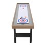VEVOR 2,1 m shuffleboard-bord, 2-i-1 shuffleboard- og bordcurling-kombinasjon, kompakt shuffleboard med glatt overflate, sammenleggbare ben, 8 pucker, enkel å demontere og flytte, for familierom