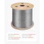 VEVOR T316 Stainless Steel Cable 3.2 mm 7x7 Steel Wire Rope Cable 15240 cm Cable Railing Transport Wire Rope Cable for Railing Decking DIY Balustrade
