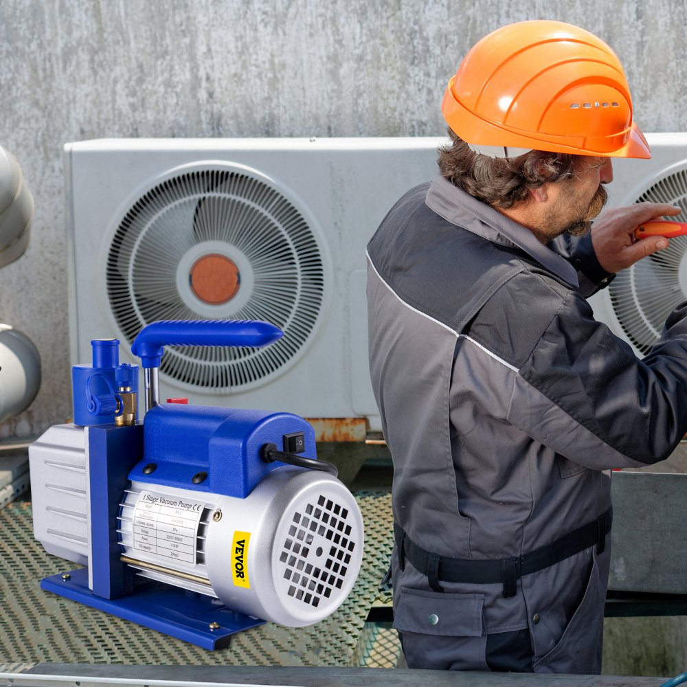 VEVOR 4.8CFM vakuumpumpe, 1/3HK vakuumpumpe, vakuumutstyrspumpe, 5PA vakuumpumpe, kjølemiddelvakuumpumpe, vakuumpumpe