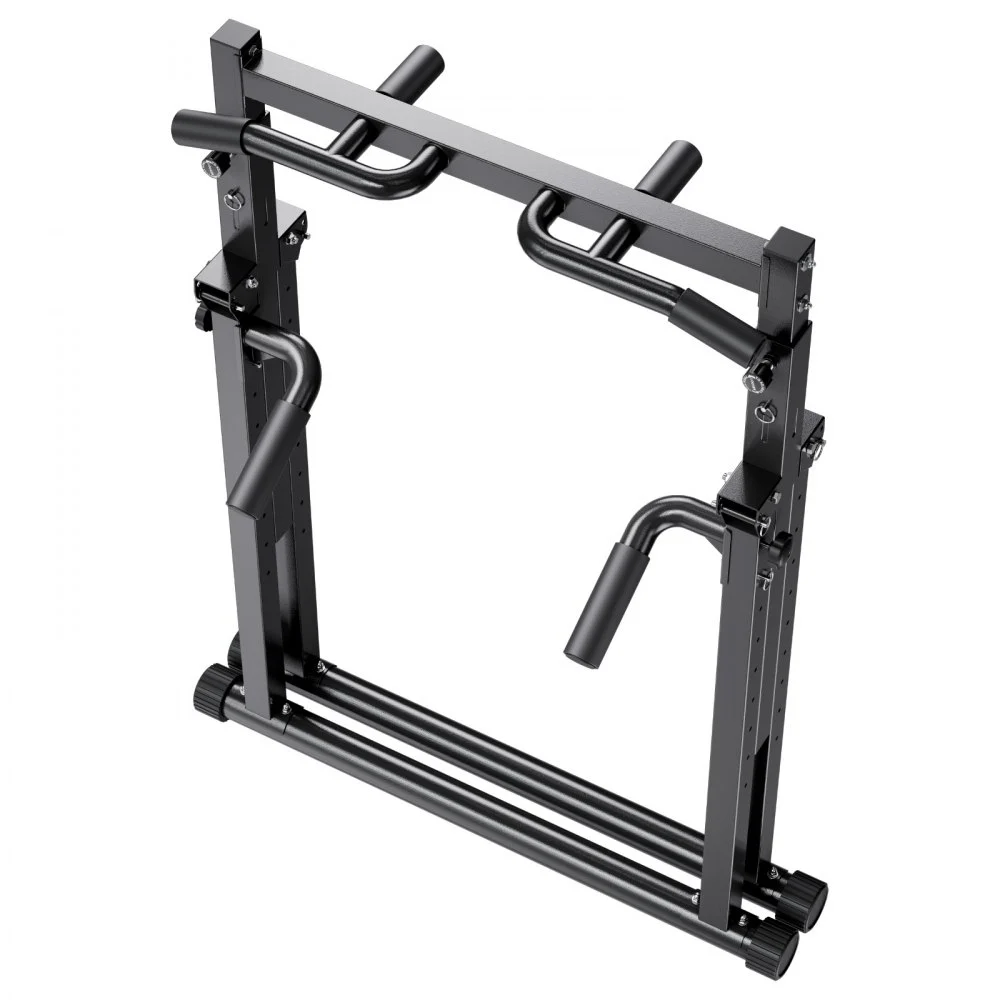 VEVOR Pull-up-stang, bærbar pull-up-stasjon med kapasitet på 150 kg, frittstående pull-up-stenger med trekantet struktur og kraftig stålrør, høydejustering i 9 nivåer, tyngdekraftskondisjon for armer og rygg