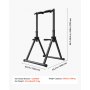 VEVOR Pull-up-stang, bærbar pull-up-stasjon med kapasitet på 150 kg, frittstående pull-up-stenger med trekantet struktur og kraftig stålrør, høydejustering i 9 nivåer, tyngdekraftskondisjon for armer og rygg
