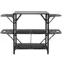 VEVOR Campingkjøkkenbord, Aluminium, Sammenleggbart, Bærbart, Utendørs Kokestasjon med 4 Jernsider, 2 Hyller og Bæreveske, Rask Montering for Piknik, Grilling, Strand, Reiser, etc.