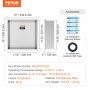 VEVOR 33.02 x 33.02 cm No Tile Shower Niche 304 Stainless Steel, Wall-Inserted Niche Recessed Double Shelves, Sealed Waterproof Rust-Resistant Modern Niche for Shower Bathroom Soap Storage, Silver