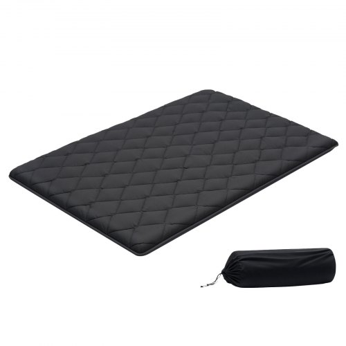 VEVOR japansk tatamimatte, sammenleggbar japansk tatamimadrass i full størrelse, futonmadrass med oppbevaringspose og feste, 9-lags gulvmatte for soving, sovesal, meditasjon, yoga, 2032 x 1372 x 89 mm, svart