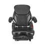 VEVOR universalt gaffeltrucksete 540x600x670 mm, fjærbelastet traktorsete, slepesete, gaffeltrucksete, sikkert klappsete, gressklippersete for kompaktlastere, bulldosere