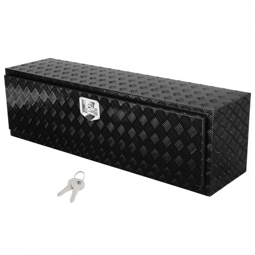 VEVOR Truckbox Verktøykasse, Understellskasse for Tilhenger, Verktøykasse 1524 x 432 x 457 mm Pickup Oppbevaringsboks, Aluminiumslegering, 50 kg Lastekapasitet Verktøykasse, Låsbar Oppbevaringsboks