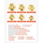 VEVOR Cymbalpakke 6-delers cymbalsett 254/355/400/455/505 mm (10 14 16 18 20 tommer) cymbaler for tromme