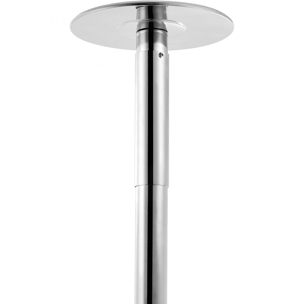 VEVOR Professional Dance Pole, Portable Dancing Poles, 225-280 cm, Silver, Removable Exercise Dancing Poles for Fitness, Adjustable Height, 45 mm Heavy-Duty Steel, Spinning & Static, 200 kg Capacity