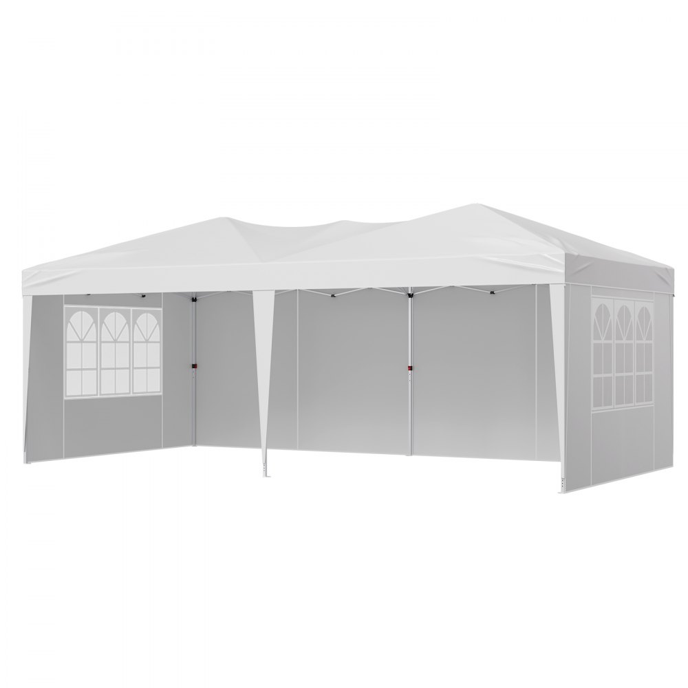 VEVOR Pop-up-telt, 5,9 x 2,96 m bærbar paviljong med instant-tak, 3 sidevegger og 2 ventilerte vinduer, høydejusterbart pop-up-telt for utendørs ly for arrangementer, terrasse, bakgård, fest, parkering